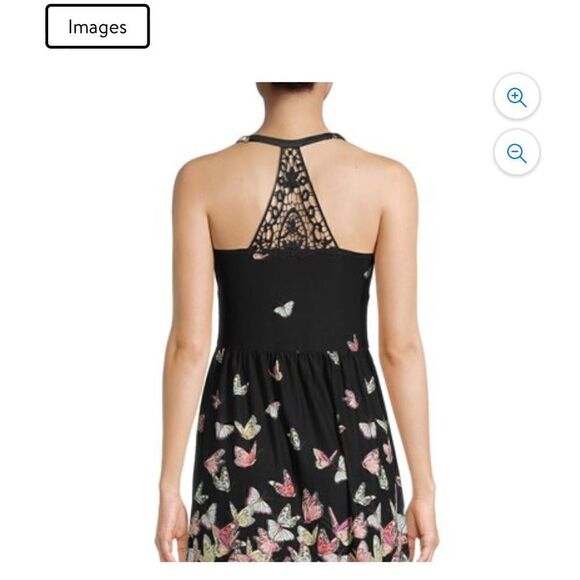 Super Comfy Pastel Butterfly lace back dress - Picture 4 of 8